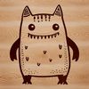 A playful, cartoon-style monster illustration suitable for Halloween-themed crafts and designs.