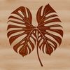 A stylized illustration of a Monstera leaf in vector format, suitable for various design applications.
