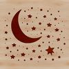 Illustrated Moon shape in vector format, suitable for digital design and cutting machine applications.