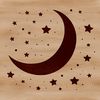 SVG illustration of a single full moon with a subtle glow effect, ideal for graphic design projects.