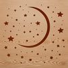 A simple illustration of the full moon in space, available as a vector graphic.