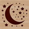 A detailed illustration of the full moon in the night sky, created as a vector graphic.