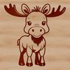 Wild Moose Illustration in Vector Format Illustration of a wild animal moose in vector format.