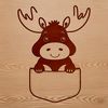 Wildlife Illustration: Moose in Nature A high-quality illustration of a moose in a natural setting, suitable for vector graphics and various design applications.