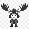Free Moose SVG Clip Art Design A vector graphic design featuring an image of a wild animal.