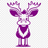 Large Wild Animal Illustration in Vector Format A detailed illustration of a large wild animal, specifically a moose, in a vector format.