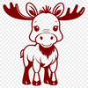 Antlered Forest Friend SVG A vector illustration of a large wild animal with antlers.