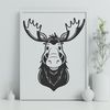Large North American Wildlife Illustration A detailed illustration of a large North American wild animal.