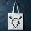 Moose Silhouette Design A large, antlered wild animal in a natural setting, designed as vector art.