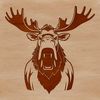 Majestic Moose Vector Design An SVG vector design of a majestic moose, suitable for various applications including digital designs and craft projects.