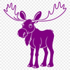 Wild North American Wildlife Vector Illustration A stylized illustration of a wild North American animal, the moose, in vector format.