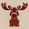 Wildlife Illustration - Vector Moose Design A detailed illustration of a wild animal, specifically a moose, rendered in vector art.