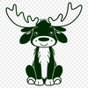 Wildlife Illustration - Edible Vector Moose Graphic An editable vector graphic of a moose suitable for cutting machines or laser engraving.