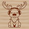 Wild Moose Portrait Vector Art A close-up illustration of a moose's face with antlers.
