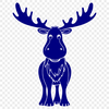 Moose Silhouette Art A stylized illustration of a North American wild animal, the moose.