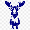 Moose in Shades SVG Clip Art A wild animal, the North American moose, wearing trendy sunglasses in a cartoonish style.