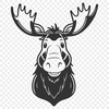 Wildlife Illustration Moose SVG Design SVG graphic representation of a moose, suitable for commercial and personal use.