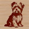 Adorable Morkie Dog Breed Illustration A small dog breed illustration, Morkie, in a sitting position.