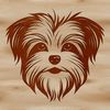 Adorable Morkie Face Close-up A close-up illustration of a Morkie dog's head.