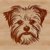 Morkie Dog Breed Profile Vector A small dog with a Morkie breed profile, suitable for digital design and cutting.