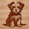 Free Morkie Clip Art Image A small dog breed illustration featuring a Morkie sitting.