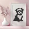 Beautiful Sitting Morkie SVG