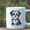 Sitting Morkie - SVG