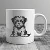 Beautiful Sitting Morkie DXF