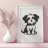 Sitting Morkie Printable Artwork