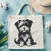 Artistic Sitting Morkie Printable Image