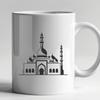 Mosque Illustration SVG Design Islamic place of worship architecture, vector illustration