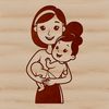 Beautiful Motherhood Iconography A stylized illustration of a female figure, suitable for various applications.