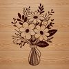 Free Vector Flowers A colorful arrangement of flowers in a bouquet design, suitable for various graphic applications.
