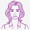 Beautiful Female SVG Graphic Illustration of a woman, vector graphic for various applications