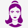A minimalist illustration of a woman, suitable for clip art or vector design projects.