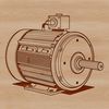 Illustrative diagram of an electric motor, suitable for vector art and digital designs.