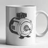 Electric Motor SVG Art A simple line drawing of an electric motor, suitable for vector art and cutting machine stencils.