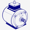 Vector illustration of an electric motor with mechanical components, suitable for digital design and crafting.