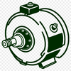 Motor Illustration A detailed illustration of a motor with moving parts, designed for technical documentation.