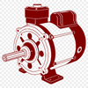 High-Tech Vector Graphic Motor Design High-resolution vector illustration of an electric motor with moving parts.