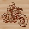 A detailed illustration of a motorcycle, designed as a vector graphic for various uses.