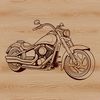 A stylized illustration of a motorcycle with sleek lines and detailed components, suitable for vector design projects.