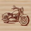 A high-quality illustration of a motorcycle with detailed design elements.