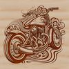 Beautiful Motorcycle Design SVG File A vector graphic representation of a motorcycle featuring intricate details.