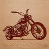 A sleek motorcycle illustration in a simple design style, suitable for various applications.