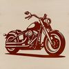 A sleek vector design of a motorbike with detailed features.