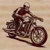 A detailed illustration of a motorbike with sleek design elements, created as a vector image.