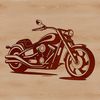 Free SVG Bike Design A detailed illustration of a classic-style motorcycle with sleek lines and curves.