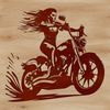 Intricate Motorbike Design Elements A detailed illustration of a motorcycle with intricate design elements, suitable for cutting machines and vector art.