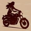 A stylized rendering of a motorbike for design and crafting projects.